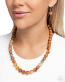 Paparazzi "Showroom Swirl" Orange Necklace & Earring Set Paparazzi Jewelry