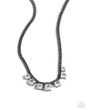 Paparazzi "Seeking Out Squares" Black Necklace & Earring Set Paparazzi Jewelry
