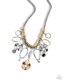 Paparazzi "Master Mechanic" Silver Necklace & Earring Set Paparazzi Jewelry