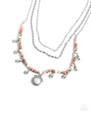 Paparazzi "Touching Teardrops" White Necklace & Earring Set Paparazzi Jewelry