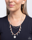 Paparazzi "Touching Teardrops" White Necklace & Earring Set Paparazzi Jewelry