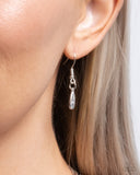 Paparazzi "Touching Teardrops" White Necklace & Earring Set Paparazzi Jewelry