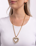 Paparazzi "Perfectly Prim" Gold Necklace & Earring Set Paparazzi Jewelry