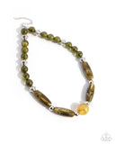 Paparazzi "Sneaky Swirls" Green Necklace & Earring Set Paparazzi Jewelry