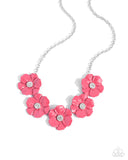 Paparazzi "Floral Favor" Pink Necklace & Earring Set Paparazzi Jewelry