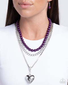 Paparazzi "Easy Elevation" Purple Necklace & Earring Set Paparazzi Jewelry