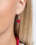 Paparazzi "Easy Elevation" Red Necklace & Earring Set Paparazzi Jewelry