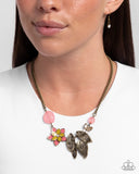 Paparazzi "Standing Shimmer" Brass Necklace & Earring Set Paparazzi Jewelry