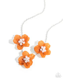 Paparazzi "Petaled Promotion" Orange Necklace & Earring Set Paparazzi Jewelry