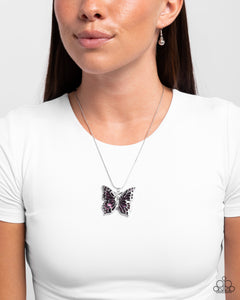 Paparazzi "Magical Metamorphosis" Purple Necklace & Earring Set Paparazzi Jewelry