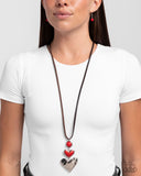 Paparazzi "Romantic Refuel" Red Necklace & Earring Set Paparazzi Jewelry