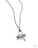 Paparazzi "Up to Bat" Black Necklace & Earring Set Paparazzi Jewelry