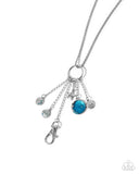 Paparazzi "Star Divination" Blue Lanyard Necklace & Earring Set Paparazzi Jewelry
