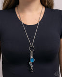 Paparazzi "Star Divination" Blue Lanyard Necklace & Earring Set Paparazzi Jewelry