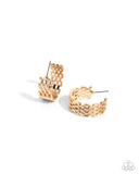 Paparazzi "Interlocked Immunity" Gold Post Earrings Paparazzi Jewelry