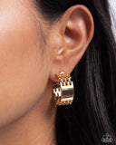 Paparazzi "Interlocked Immunity" Gold Post Earrings Paparazzi Jewelry