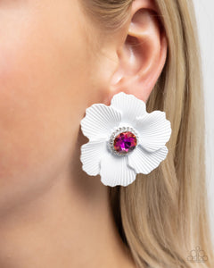 Paparazzi "Organic Growth" White Post Earrings Paparazzi Jewelry