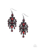 Paparazzi "Chandelier Celebration" Red Earrings Paparazzi Jewelry