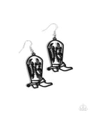 Paparazzi "Given the Boot" Black Earrings Paparazzi Jewelry