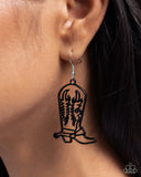 Paparazzi "Given the Boot" Black Earrings Paparazzi Jewelry
