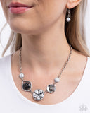 Paparazzi "Stony Someday" Black Necklace & Earring Set Paparazzi Jewelry