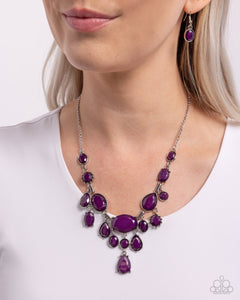 Paparazzi "Significant Influence" Purple Necklace & Earring Set Paparazzi Jewelry