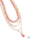 Paparazzi "Admirable Affection" Red Necklace & Earring Set Paparazzi Jewelry