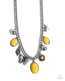 Paparazzi "Garden Center" Yellow Necklace & Earring Set Paparazzi Jewelry