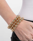 Paparazzi "Refreshing Raindrops" Gold Bracelet Paparazzi Jewelry