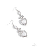 Paparazzi "Feminine Feature" White Earrings Paparazzi Jewelry
