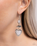 Paparazzi "Feminine Feature" White Earrings Paparazzi Jewelry