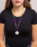 Paparazzi "Popularity Contest" Purple Necklace & Earring Set Paparazzi Jewelry