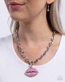 Paparazzi "Keepsake Kisser" Pink Necklace & Earring Set Paparazzi Jewelry