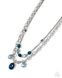 Paparazzi "Just for this Moment" Blue Necklace & Earring Set Paparazzi Jewelry