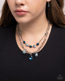 Paparazzi "Just for this Moment" Blue Necklace & Earring Set Paparazzi Jewelry
