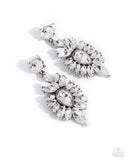 Paparazzi "Darling Direction" White Post Earrings Paparazzi Jewelry