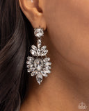 Paparazzi "Darling Direction" White Post Earrings Paparazzi Jewelry
