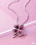 Paparazzi "Four Leaf Fashion" Pink Necklace & Earring Set Paparazzi Jewelry