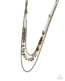 Paparazzi "Eclectic Effort" Brass Necklace & Earring Set Paparazzi Jewelry