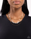 Paparazzi "Eclectic Effort" Brass Necklace & Earring Set Paparazzi Jewelry
