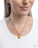 Paparazzi "Throw a Softball" Yellow Necklace & Earring Set Paparazzi Jewelry