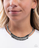Paparazzi "Badda Boom Badda BLING" Black Necklace & Earring Set Paparazzi Jewelry