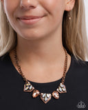 Home Place Haute" Copper Necklace & Earring Set Paparazzi Jewelry
