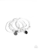 Paparazzi "Superior Stack" White Bracelet Paparazzi Jewelry