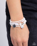 Paparazzi "Superior Stack" White Bracelet Paparazzi Jewelry