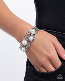 Paparazzi "Cultured Confidence" White Bracelet Paparazzi Jewelry