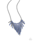 Paparazzi "Fashionable Fringe & Colored Cameo" Blue Necklace & Bracelet Jewelry Set Paparazzi Jewelry