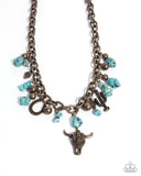 Paparazzi "Wild West Whimsy & Wardrobe" Brass Necklace & Bracelet Set Paparazzi Jewelry