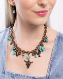 Paparazzi "Wild West Whimsy & Wardrobe" Brass Necklace & Bracelet Set Paparazzi Jewelry