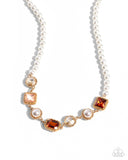 Paparazzi "Dumbfounding Decadence & Dazzle" Brown Necklace & Bracelet Set Paparazzi Jewelry